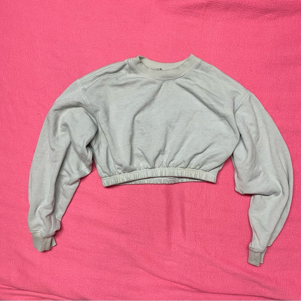 Alo Grey Crop Sweatshirt Crewneck Small